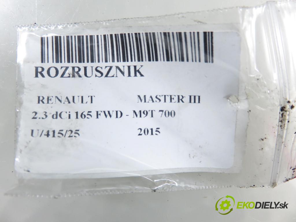 RENAULT MASTER III Platforma / podwozie (EV, HV, UV) KABINA/PLATFORMA 2015 0,00 2.3 dCi 165 FWD - M9T 700 2298,00 startér 233002654R ; TS2232 (Startér)