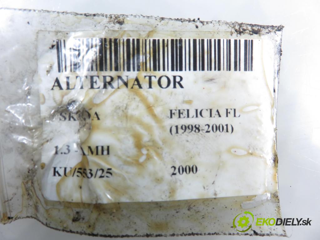 SKODA FELICIA II (6U1) HB 2000 50,00 1.3 MPI 68 1289,00 Alternátor 443113516661 (Alternátor)