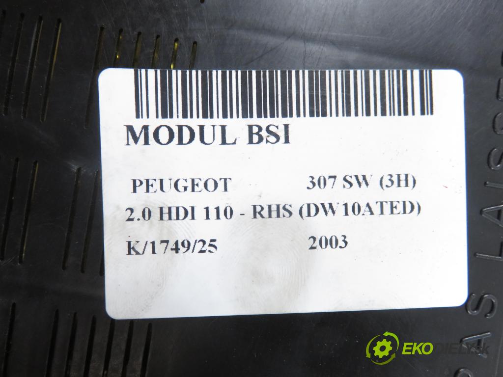 PEUGEOT 307 SW (3H) KOMBI 2003 79,00 2.0 HDI 110 - RHS 1997,00 MODUL BSI 9651197580 ; 9651196880