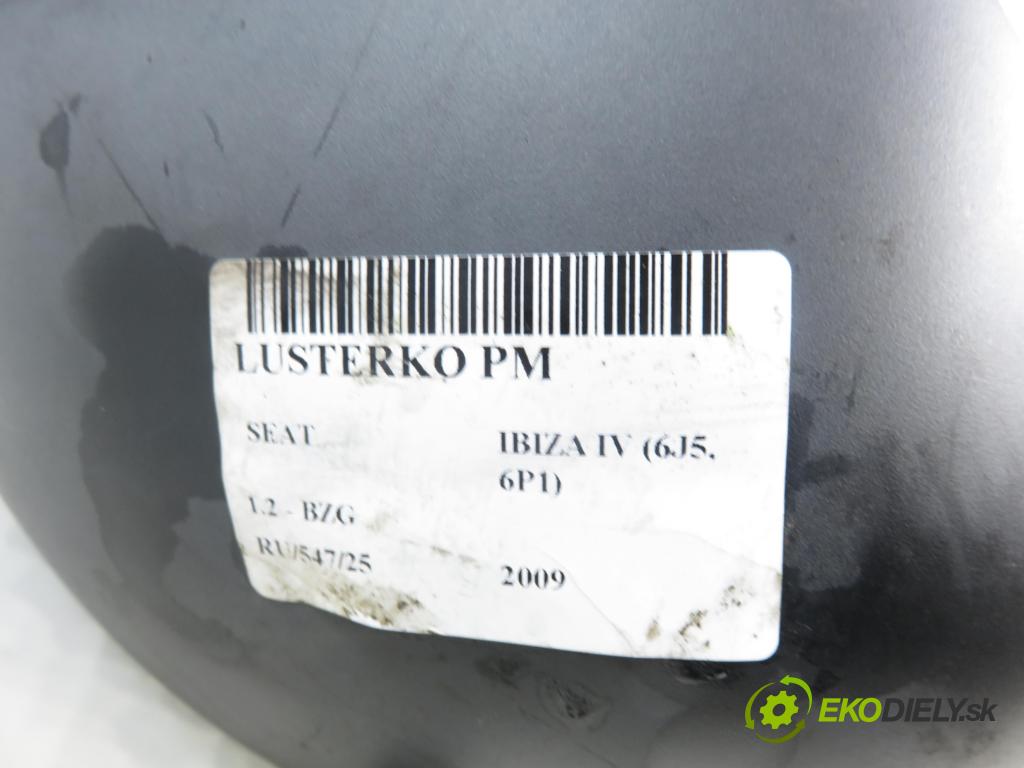 SEAT IBIZA IV (6J5, 6P1) HB 2009 51,00 1.2 12V DOHC 70 - BZG 1198,00 Spätné zrkadlo PM