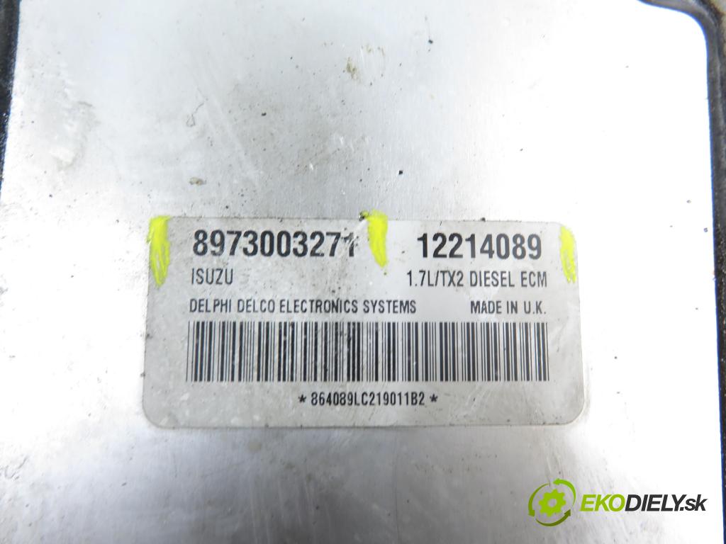 OPEL COMBO C KOMBIVAN 2002 48,00 1.7 DI 16V - Y 17 DTL 1686,00 Riadiaca jednotka Motor 12214089 ; 8973003271
