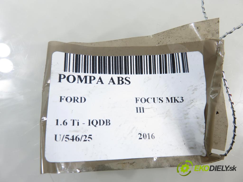 FORD FOCUS III HB 2016 77,00 1.6 Ti VCT 105 - IQDB 1596,00 Pumpa ABS F1FC2C219BE ; 10091501593 (Pumpa ABS)