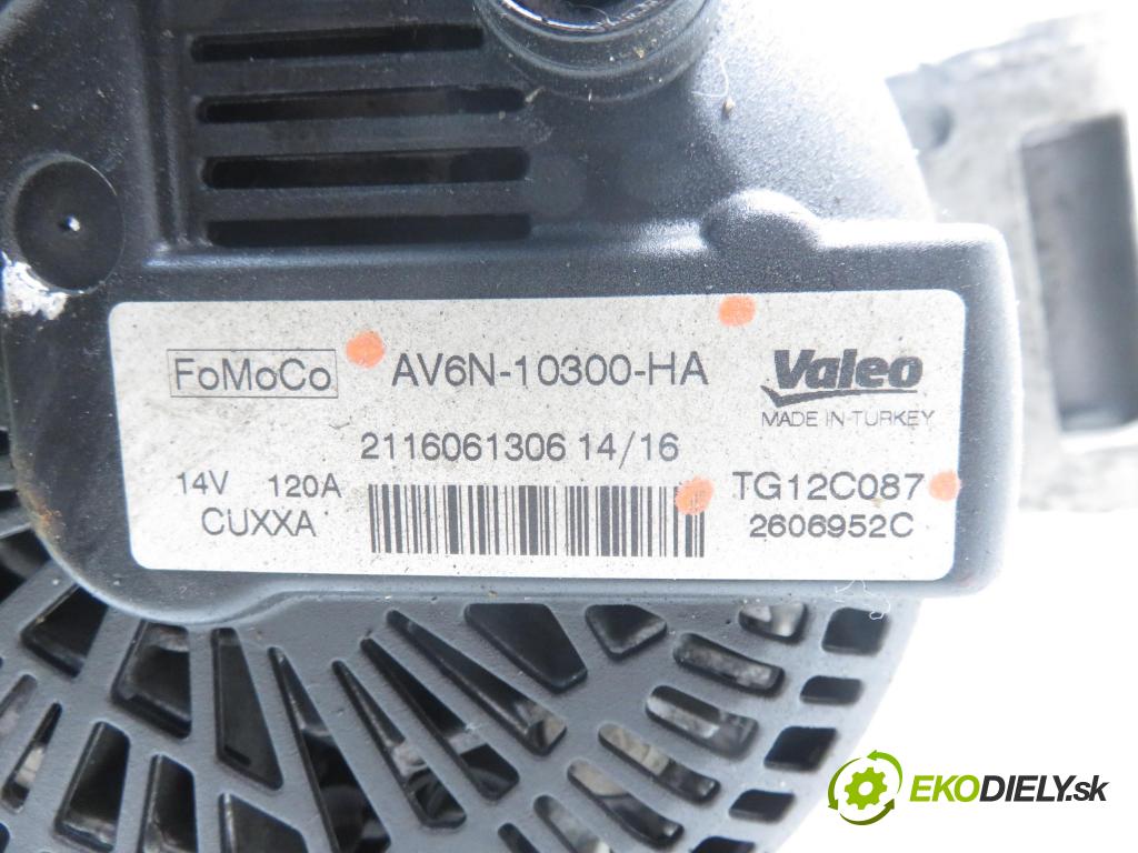FORD FOCUS III HB 2016 77,00 1.6 Ti VCT 105 - IQDB 1596,00 Alternátor AV6N10300HA ; TG12C087 (Alternátor)