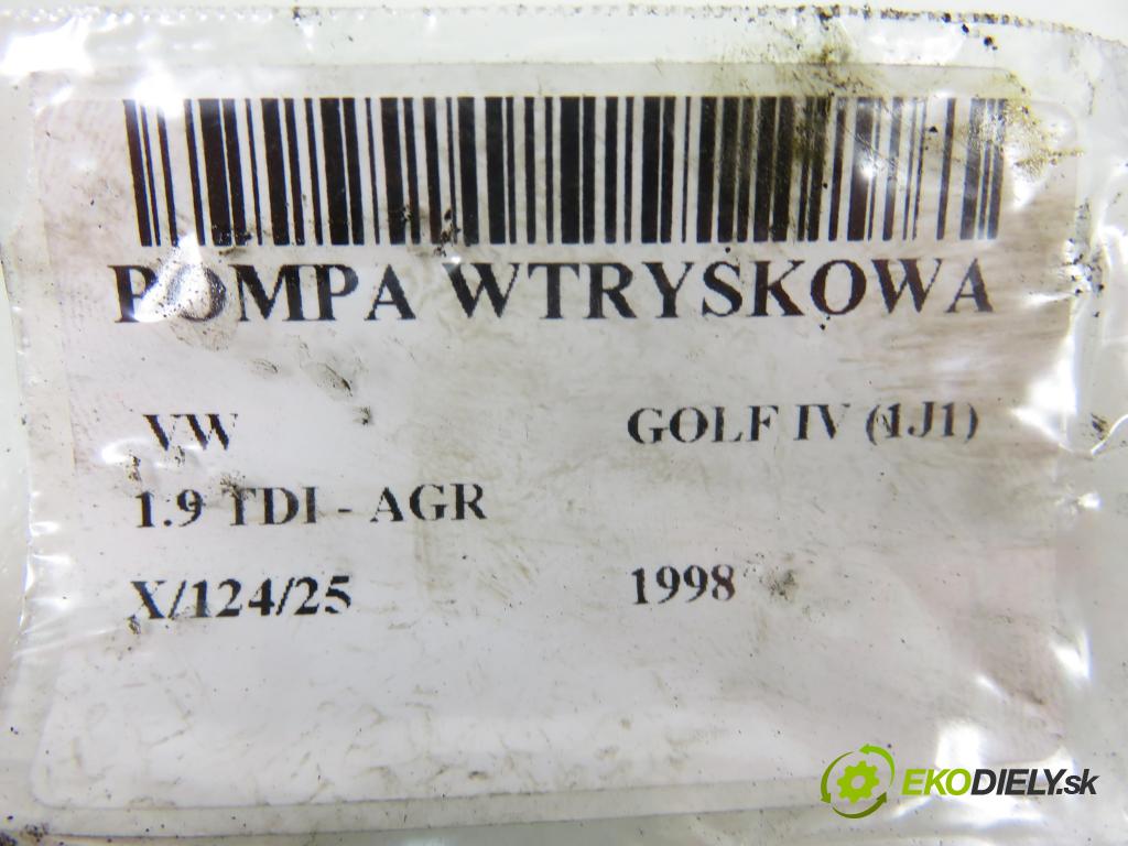 VW GOLF IV (1J1) HB 1998 66,00 1.9 TDI - AGR 1896,00 Pumpa vstrekovacia 038130107D (Vstrekovacie čerpadlo)