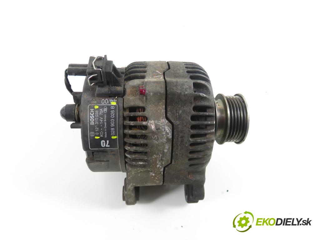 SKODA FELICIA I kombi (6U5) KOMBI 1999 47,00 1.9 D - AEF 1896,00 Alternátor 028903026B ; 0123310038 (Alternátor)