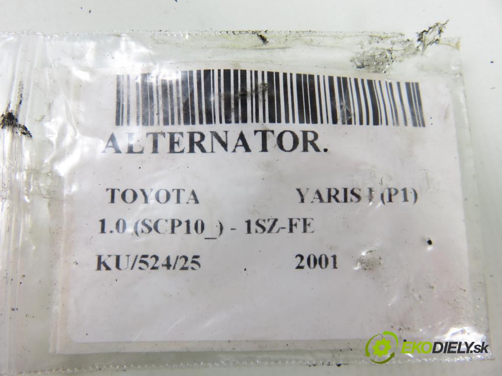 TOYOTA YARIS (_P1_) HB 2001 50,00 1.0 VVT- i 68 - 1SZ-FE 998,00 Alternátor  (Alternátor)