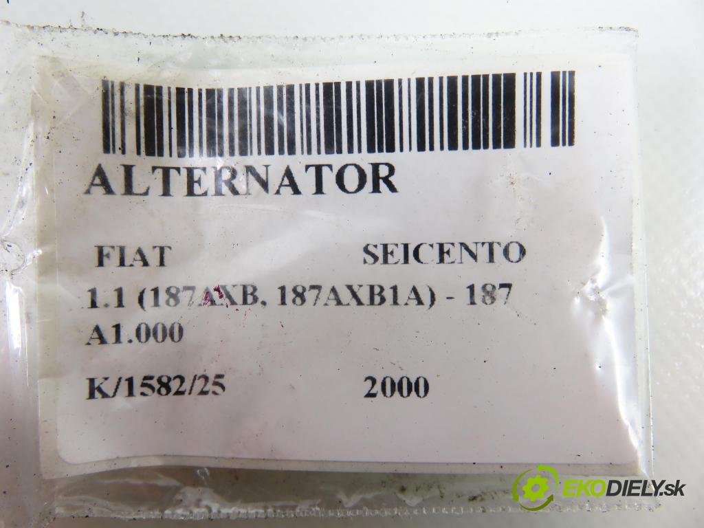 FIAT SEICENTO / 600 (187_) HB 2000 40,00 1.1 54 - 187 A1.000 1108,00 Alternátor  (Alternátor)