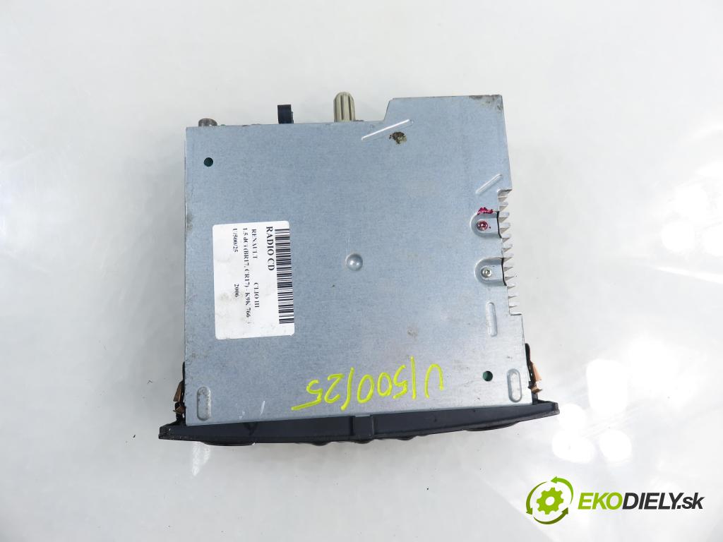 RENAULT CLIO III (BR0/1, CR0/1) HB 2006 63,00 1.5 dCi 86 - K9K 766 1461,00 RADIO CD 8200607915