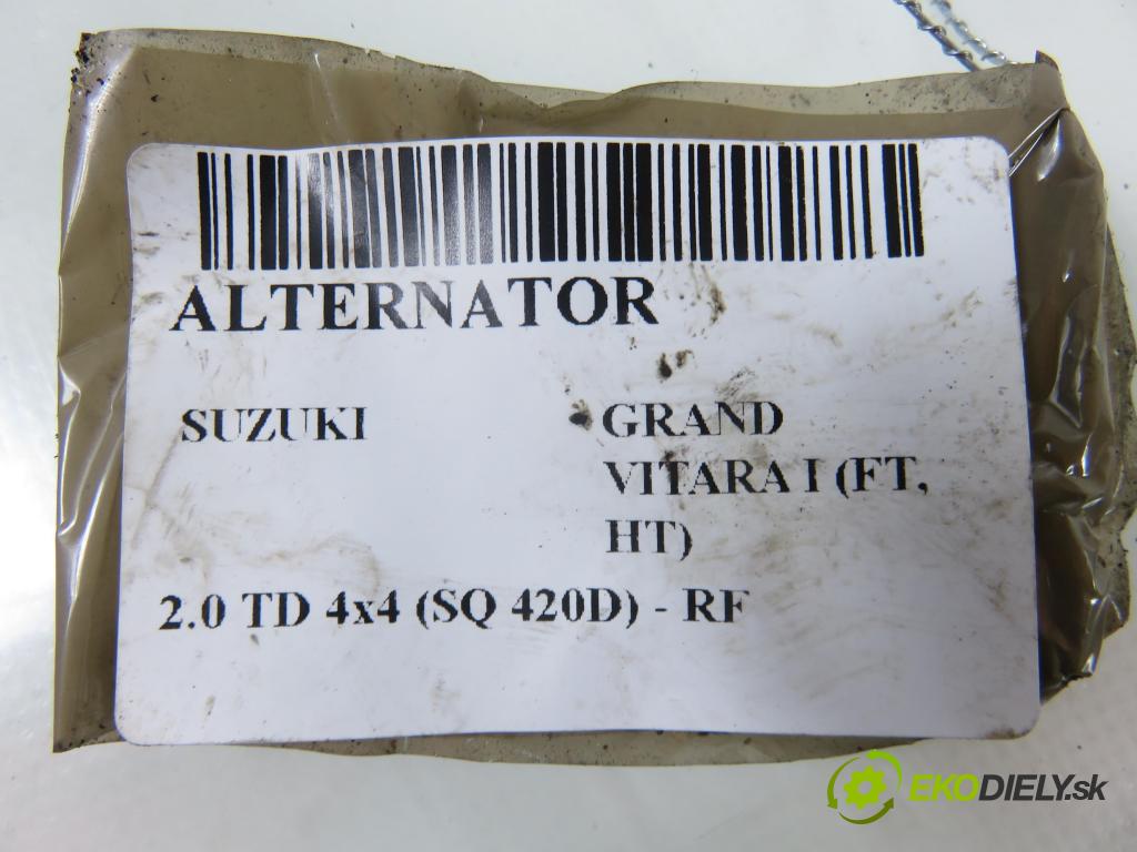 SUZUKI GRAND VITARA I (FT, HT) TERENOWY 2002 64,00 2.0 TD 87 4x4 - RF (MAZDA) 1998,00 Alternátor A2T82378 (Alternátor)