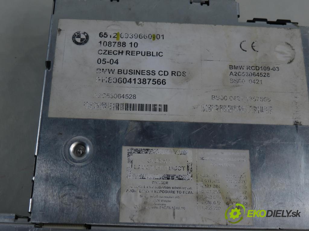 BMW 3 (E46) SEDAN 2000 100,00 320 d 136 - M47 D20 (204D1) 1951,00 RADIO CD 6939660