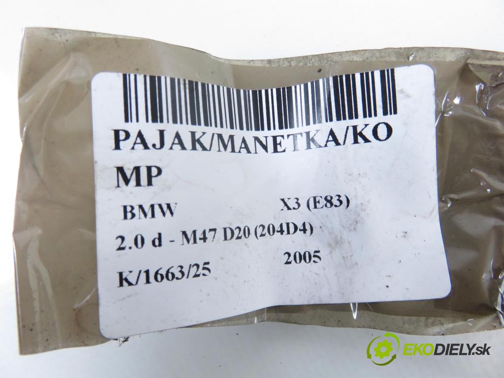 BMW X3 (E83) SUV 2005 110,00 2.0 d 150 - M47 D20 (204D4) 1995,00 PAKA/ŘAZENÍ/SADA: 8377488 ; 8376443 ; 8363669