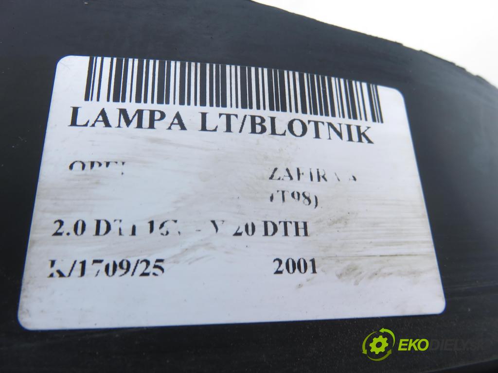 OPEL ZAFIRA A Nadwozie Wielkopojemne (MPV) (T98)  MINIVAN 2001 74,00 2.0 DTI 16V 101 - Y 20 DTH 1995,00 světlo levé zadní 