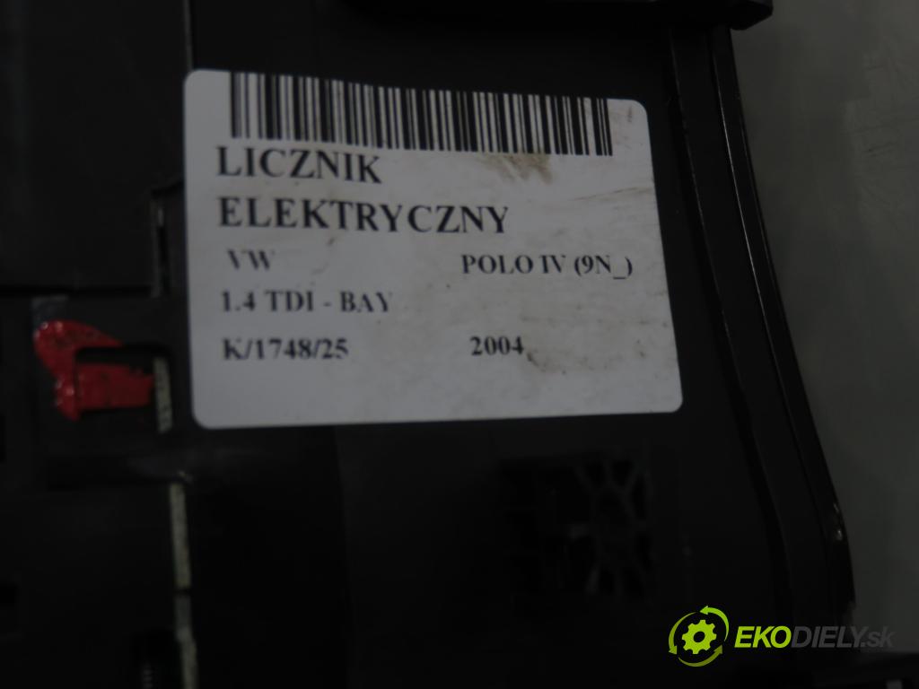 VW POLO (9N_) HB 2004 55,00 1.4 TDI - BAY 1422,00 Prístrojovka elektrický 6Q0920800M ; 110080124015