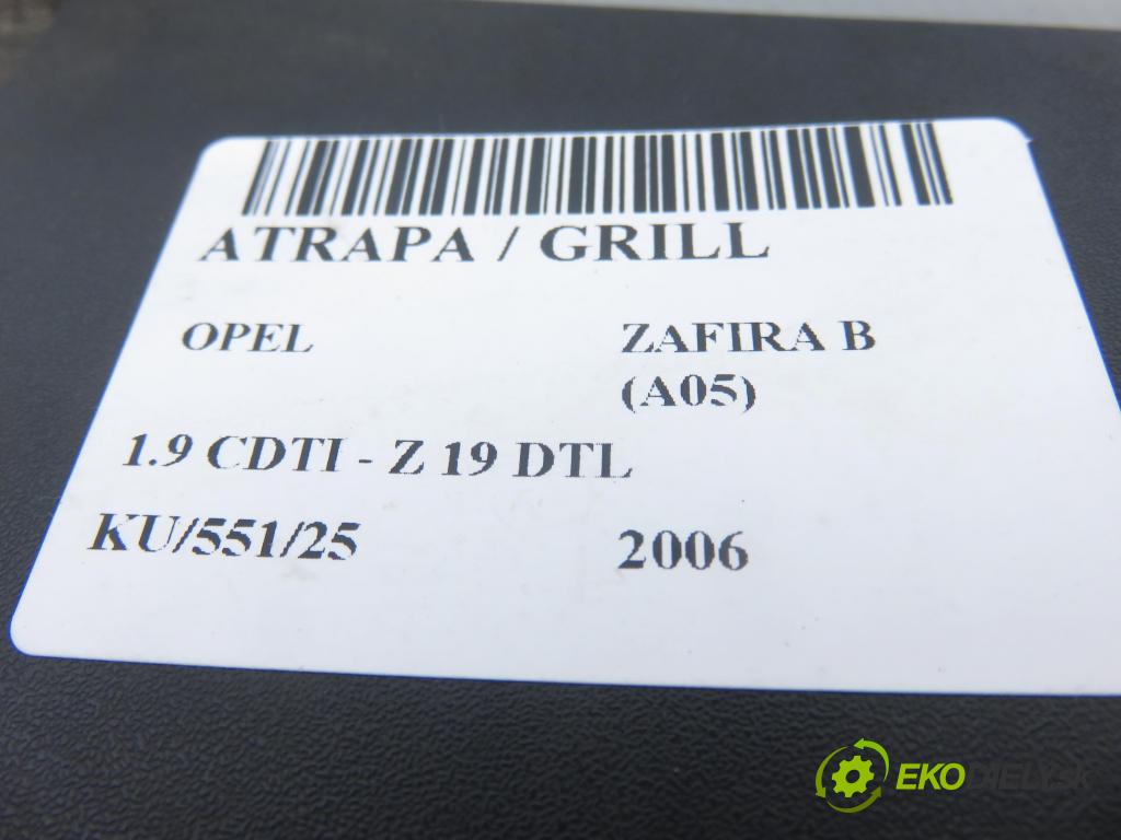 OPEL ZAFIRA B (A05) MINIVAN 2006 74,00 1.9 CDTI 8V 101 - Z 19 DTL 1910,00 mřížka / maska 13136136