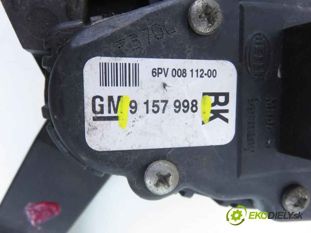 OPEL ASTRA G liftback (T98) HB 2001 55,00 1.7 DTI 16V - Y 17 DT 1686,00 Potenciometer plynu 9157998 (Potenciometer plynového pedálu)