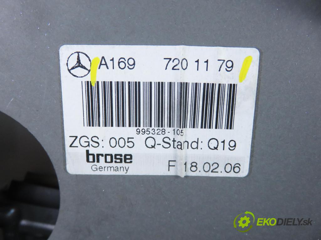 MERCEDES-BENZ KLASA A (W169) HB 2006 80,00 2.0 CDI 109 - OM 640.940 1991,00 mechanismus oken 3D A1697201179 ; A1698206926