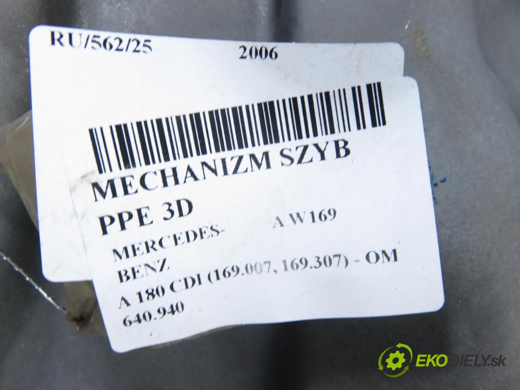 MERCEDES-BENZ KLASA A (W169) HB 2006 80,00 2.0 CDI 109 - OM 640.940 1991,00 Mechanizmus okien 3D A1697201279