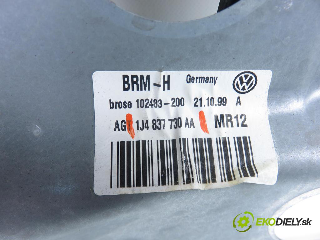 VW BORA (1J2) SEDAN 2000 85,00 2 - AQY 1984,00 mechanismus oken PPE 1J4837730AA ; 1J1959802D
