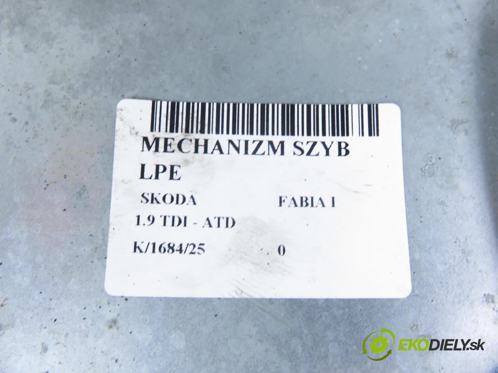 SKODA FABIA I (6Y2) HB 2003 74,00 1.9 TDI PD 100 - ATD 1896,00 mechanismus oken 6Q1959801A