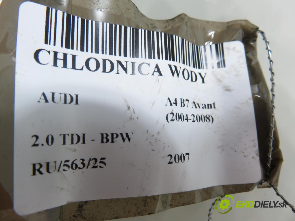 AUDI A4 Avant (8ED, B7) KOMBI 2007 103,00 2.0 TDI - BPW 1968,00 chladič vody 8E0121251 ; 848978U