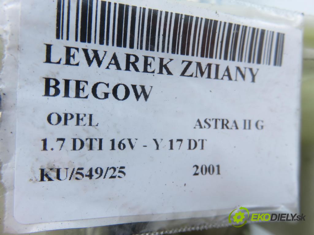 OPEL ASTRA G liftback (T98) HB 2001 55,00 1.7 DTI 16V - Y 17 DT 1686,00 ZVEDÁK: 90523924