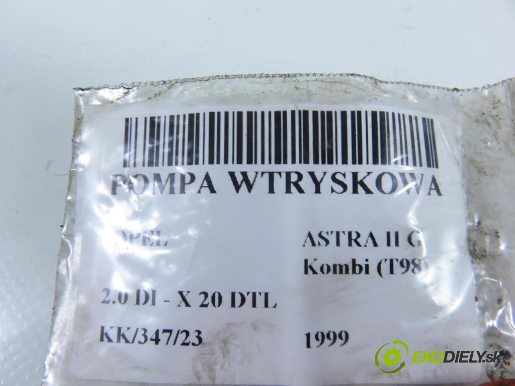OPEL ASTRA G Kombi (T98) HB 1999 60,00 2.0 DI - X 20 DTL 1995,00 Pumpa vstrekovacia 0470504011 ; 09158202 (Vstrekovacie čerpadlo)
