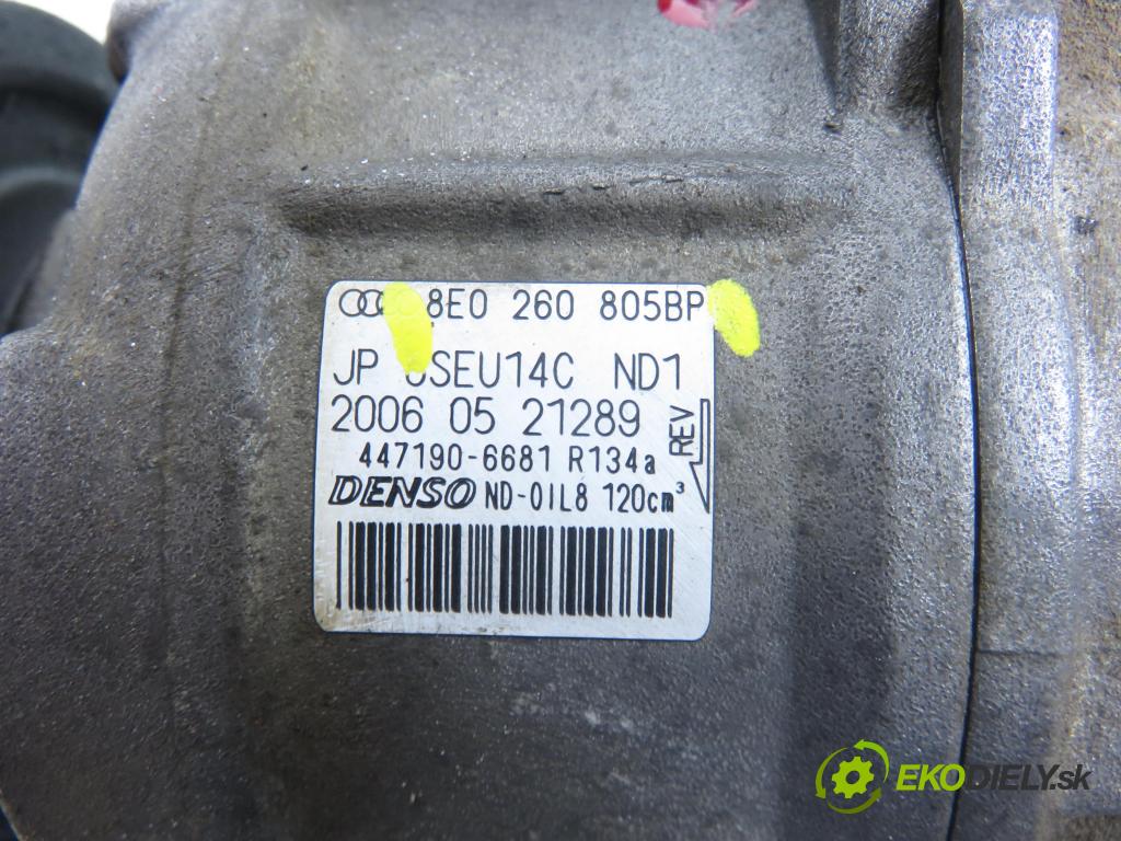 AUDI A4 Avant (8ED, B7) KOMBI 2007 103,00 2.0 TDI - BPW 1968,00 KOMPRESOR: klimatizácie 8E0260805BP (Kompresor klimatizácie)