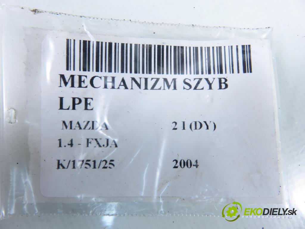 MAZDA 2 (DY) HB 2004 59,00 1.4 - FXJA 1388,00 mechanismus oken 3M71A045H17A
