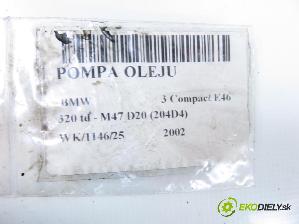 BMW 3 Compact (E46) COMPACT 2002 110,00 320 td 150 - M47 D20 (204D4) 1995,00 Pumpa oleja 8056052011 (Olejová pumpa)