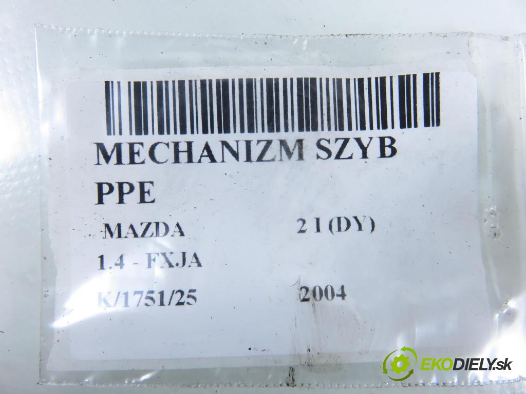 MAZDA 2 (DY) HB 2004 59,00 1.4 - FXJA 1388,00 Mechanizmus okien 3M71A045H16A