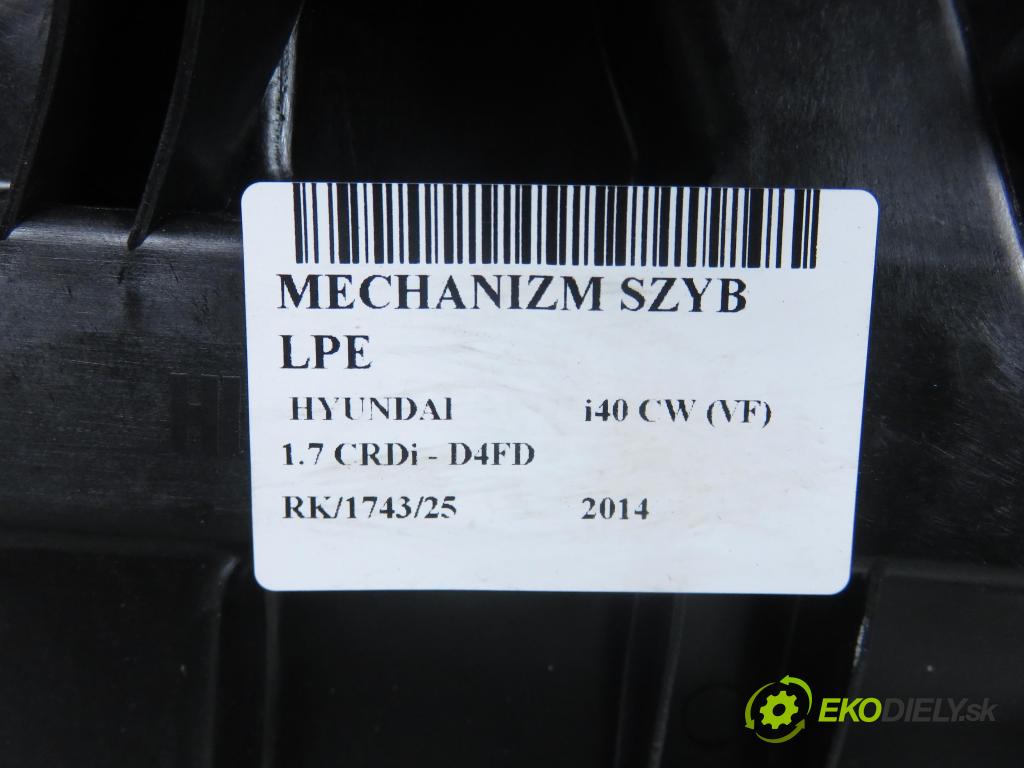 HYUNDAI i40 CW (VF) KOMBI 2014 100,00 1.7 CRDi 136 - D4FD 1685,00 Mechanizmus okien 813103Z000