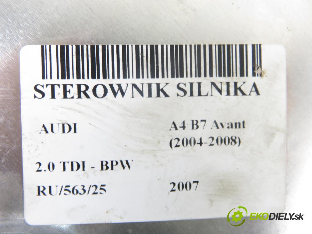 AUDI A4 Avant (8ED, B7) KOMBI 2007 103,00 2.0 TDI - BPW 1968,00 Riadiaca jednotka Motor 03G906016KN ; 0281013293