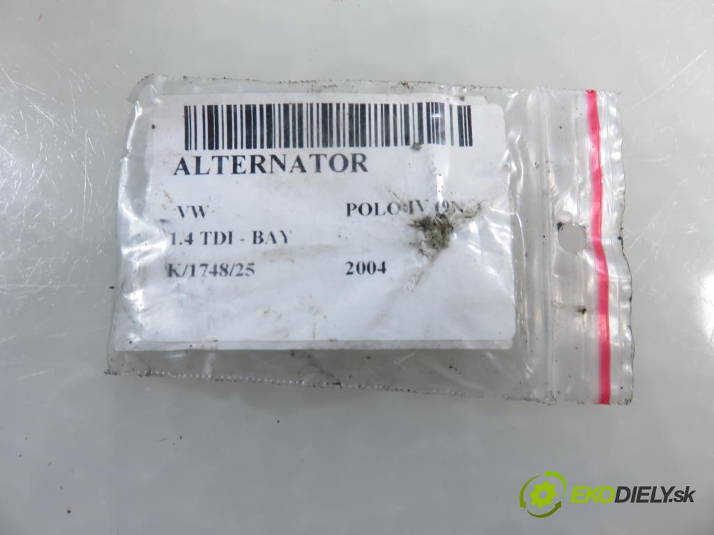 VW POLO (9N_) HB 2004 55,00 1.4 TDI - BAY 1422,00 Alternátor A0059 (Alternátor)