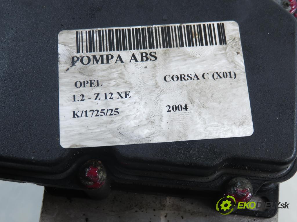 OPEL CORSA C (X01) HB 2004 55,00 1.2 16V 75 - Z 12 XE 1199,00 Pumpa ABS 0265800303 ; 0265231306 ; 24469609 (Pumpa ABS)