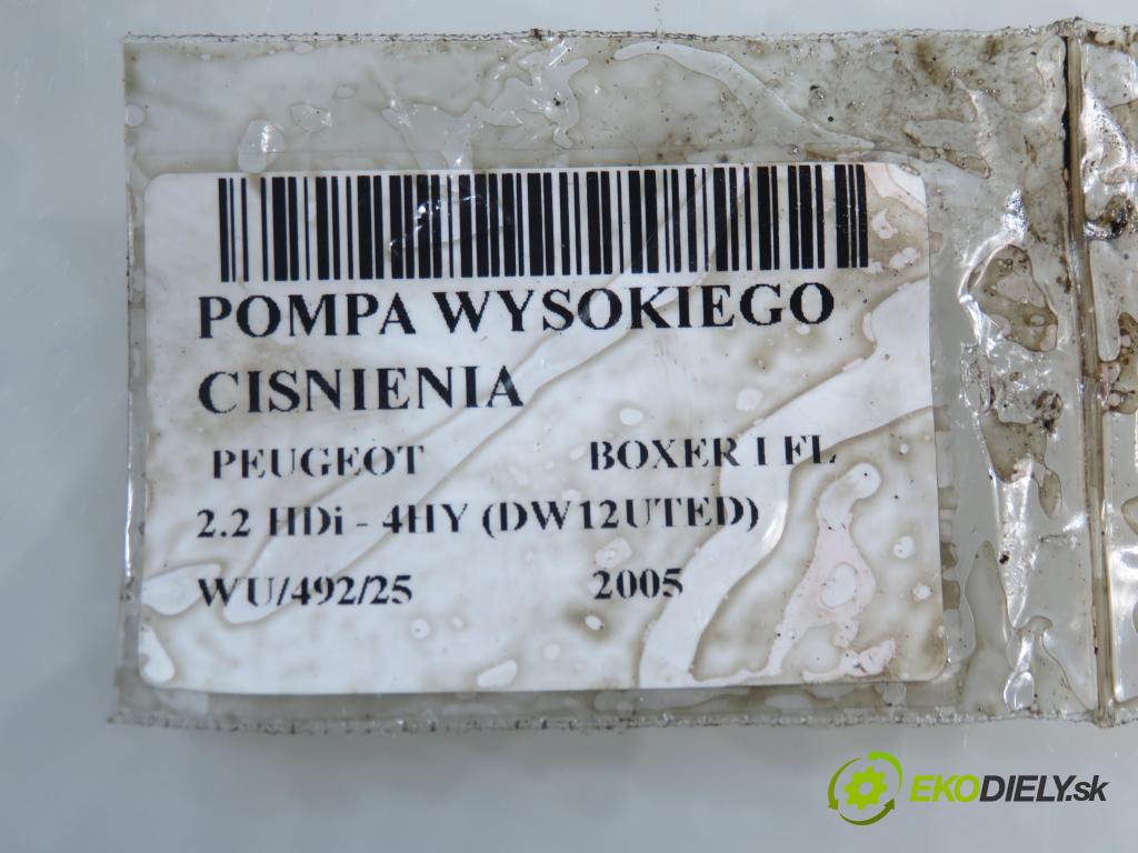 PEUGEOT BOXER Skrzynia (244) FURGON 2005 74,00 2.2 HDi - 4HY (DW12UTED) 2179,00 pumpa vysokého TLAK: 0281002284