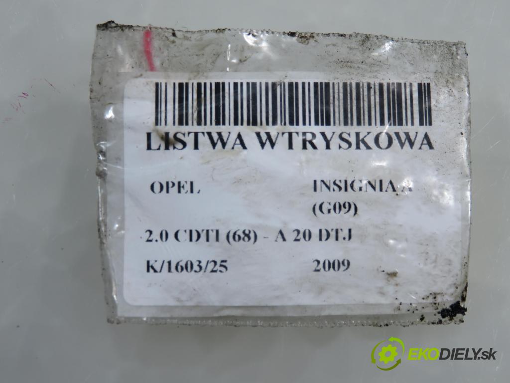 OPEL INSIGNIA A (G09) LIFTBACK 2009 96,00 2.0 CDTI (68) - A 20 DTJ 1956,00 Lišta vstrekovacia 0445214199 ; 55566047 ; 0281002903 (Vstrekovacia lišta)