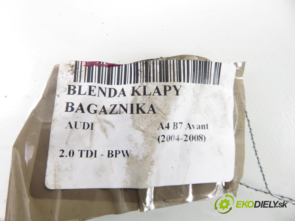 AUDI A4 Avant (8ED, B7) KOMBI 2007 103,00 2.0 TDI - BPW 1968,00 Zadné čelo dverí kufor 8E0827657E