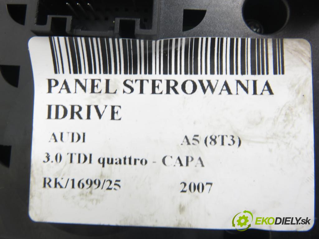 AUDI A5 (8T3) COUPE 2007 176,00 3.0 TDI quattro - CAPA 2967,00 Panel ovládania IDRIVE 8T0919609C