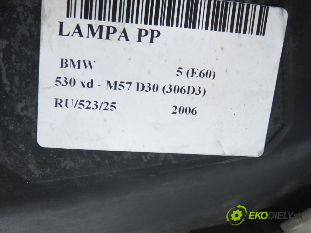 BMW 5 (E60) SEDAN 2006 170,00 530 xd 231 - M57 D30 (306D3) 2993,00 Svetlo PP 7189312