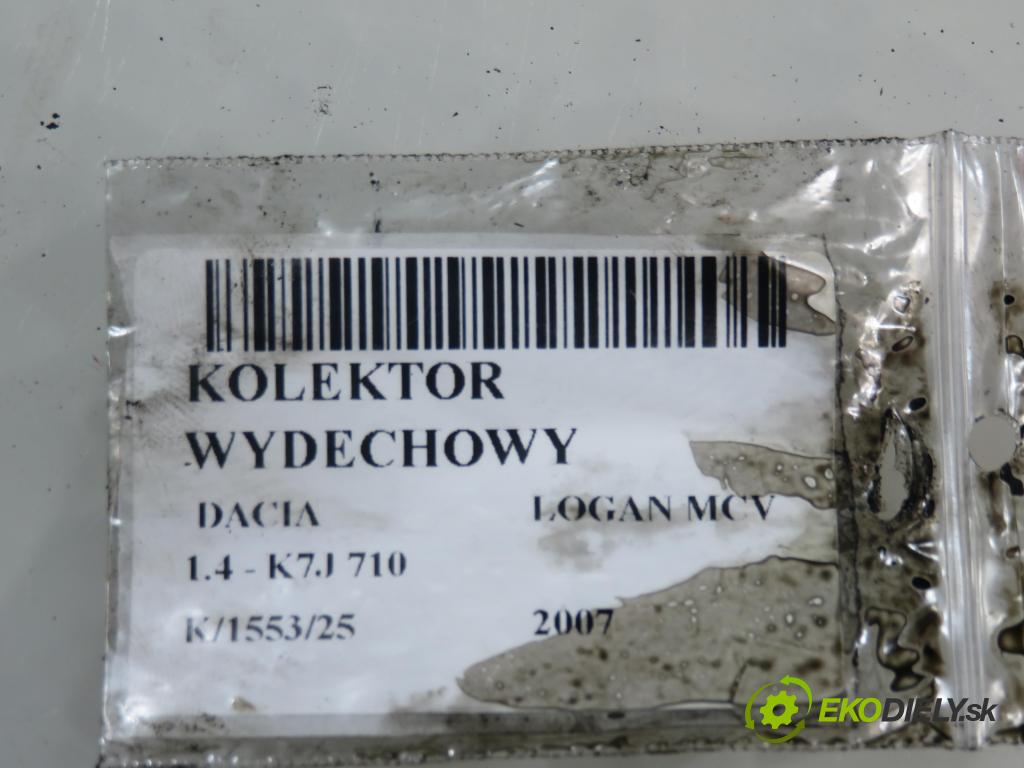 DACIA LOGAN MCV (KS_) KOMBI 2007 55,00 1.4 - K7J 710 1390,00 Potrubie VYČERPAT:  (Výfukové potrubie)