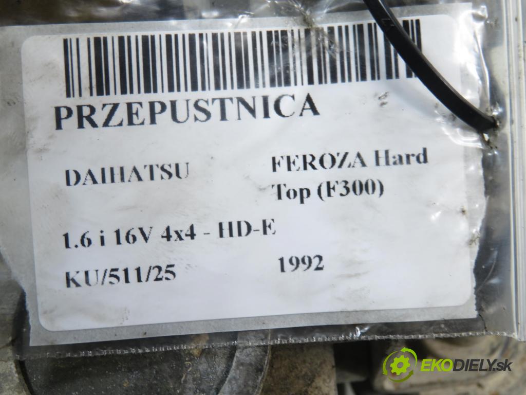 DAIHATSU FEROZA Hard Top (F300) TERENOWY 1992 70,00 1.6 i 16V 4x4 95 - HD-E 1590,00 Škrtiaca klapka 2221087104 ; 1959002380 ; 1799500270 (Škrtiaca klapka)