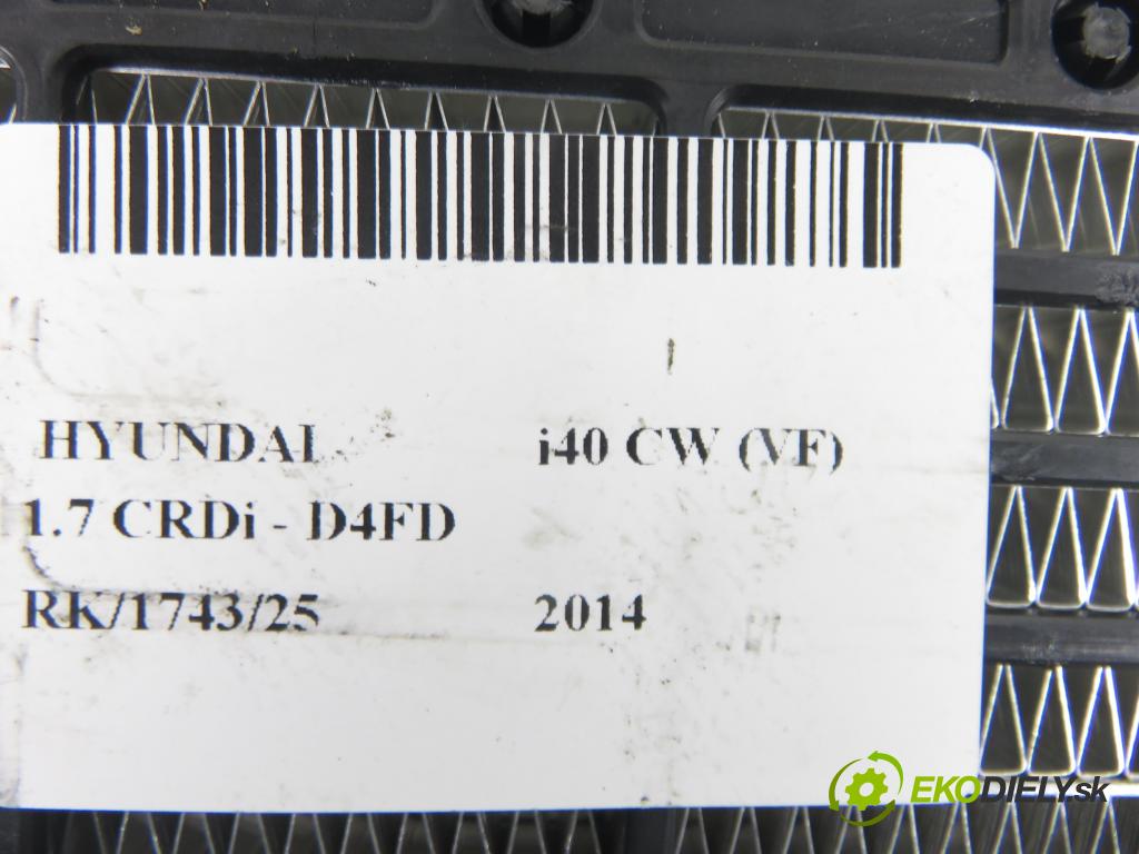 HYUNDAI i40 CW (VF) KOMBI 2014 100,00 1.7 CRDi 136 - D4FD 1685,00 Výhrevné teleso, radiátor kúrenia elektrická  (Radiátor kúrenia)