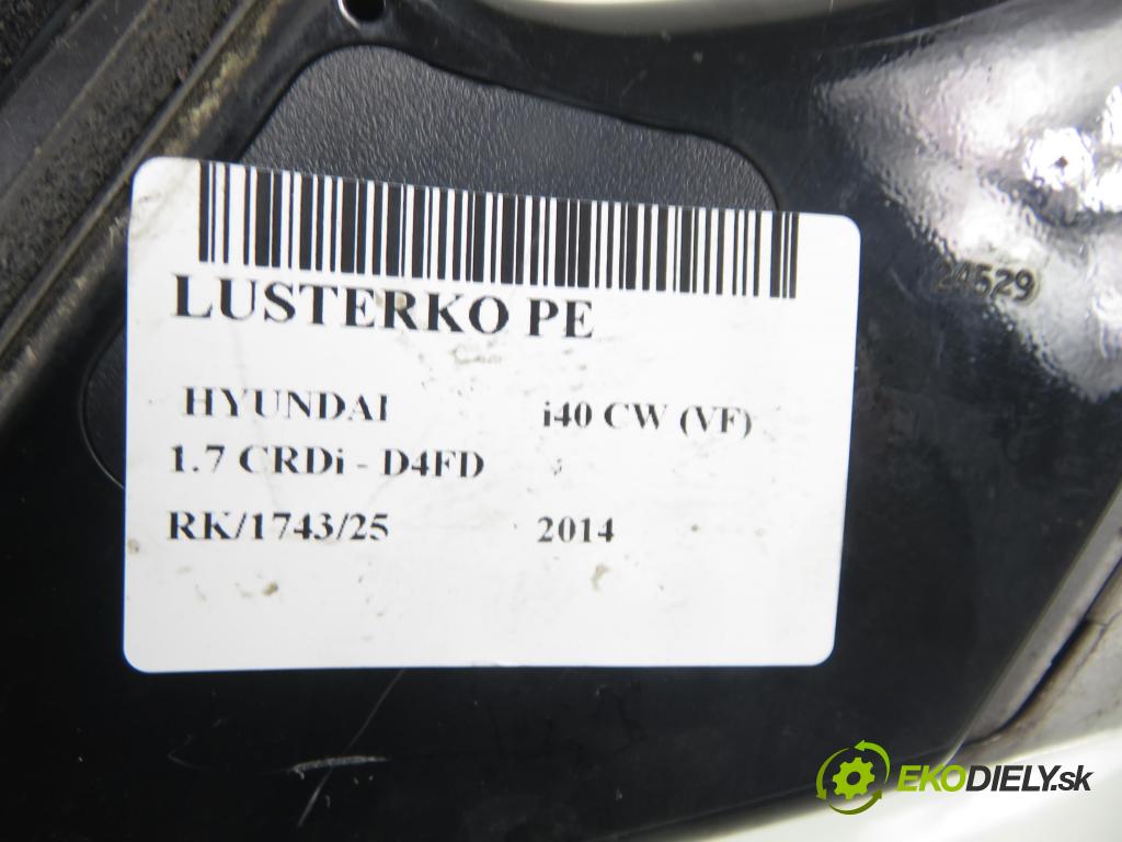 HYUNDAI i40 CW (VF) KOMBI 2014 100,00 1.7 CRDi 136 - D4FD 1685,00 Spätné zrkadlo