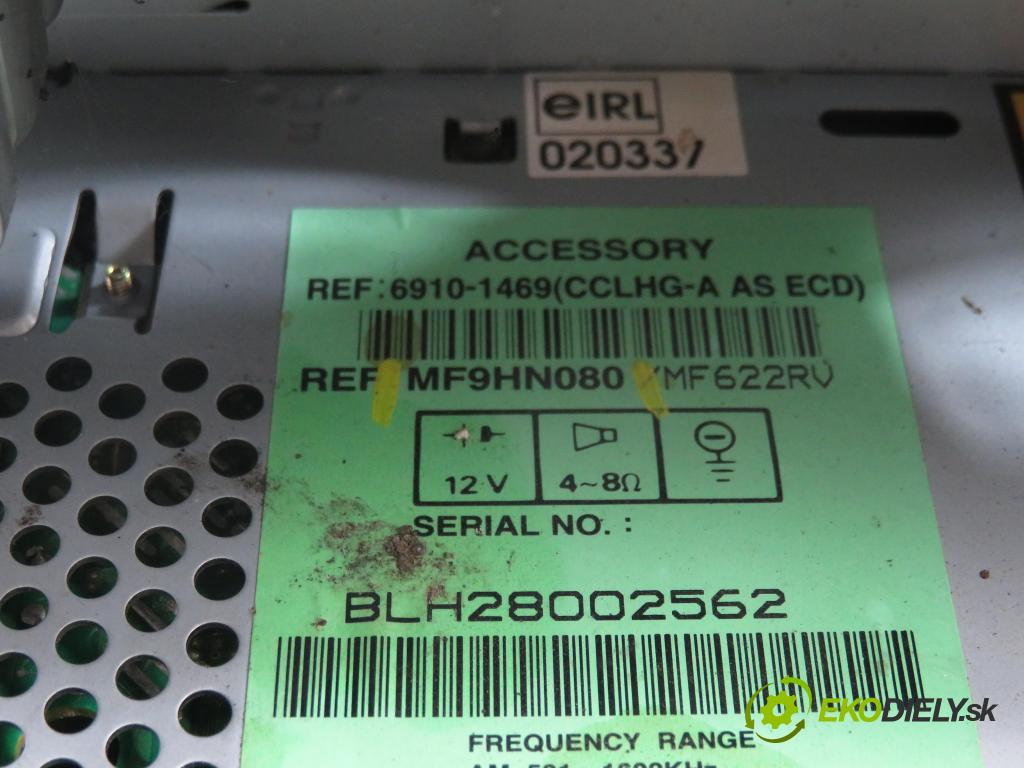 HONDA JAZZ II (GD_, GE3, GE2) HB 2002 61,00 1.3 (GD1) - L13A1 1339,00 RADIO CD MF9HN080