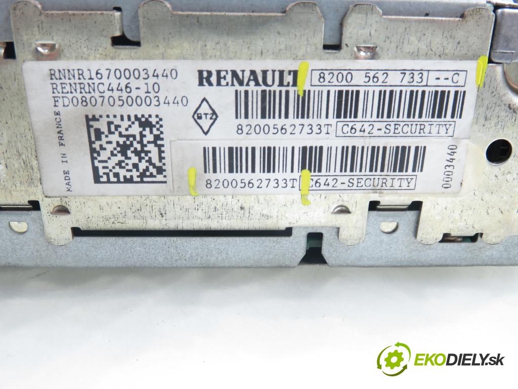 RENAULT GRAND SCENIC II (JM0/1_) MINIVAN 2007 110,00 2.0 dCi (JM1K) - M9R 721 1995,00 RADIO CD 8200562733T ; 8200562733C