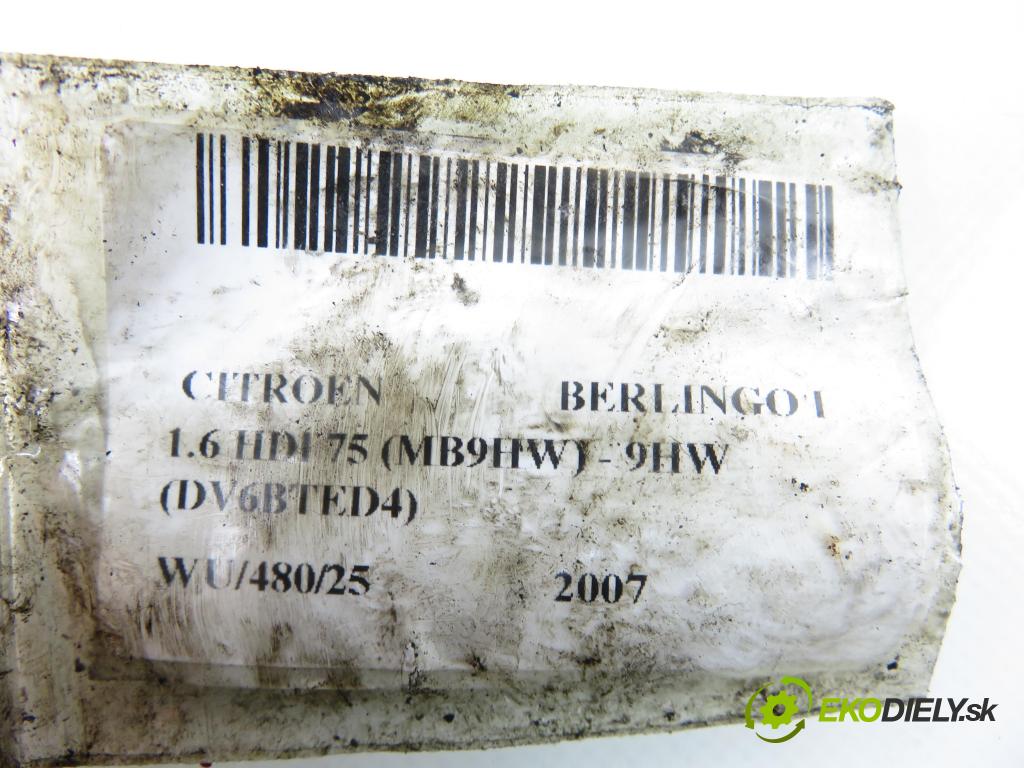 CITROEN BERLINGO FIRST Skrzynia (M_) FURGON 2007 55,00 1.6 HDI 75 (MB9HW) - 9HW (DV6BTED4) 1560,00 vstrekovač 0445110239 (Vstrekovač paliva)