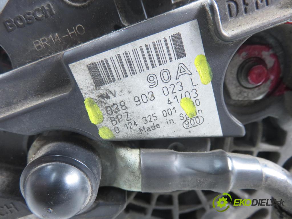 SEAT IBIZA III (6L1) HB 2003 74,00 1.9 TDI - ATD 1896,00 Alternátor 038903023L ; 0124325001 (Alternátor)