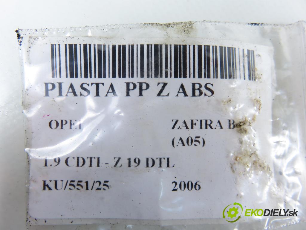 OPEL ZAFIRA B (A05) MINIVAN 2006 74,00 1.9 CDTI 8V 101 - Z 19 DTL 1910,00 náboj PP ABS 