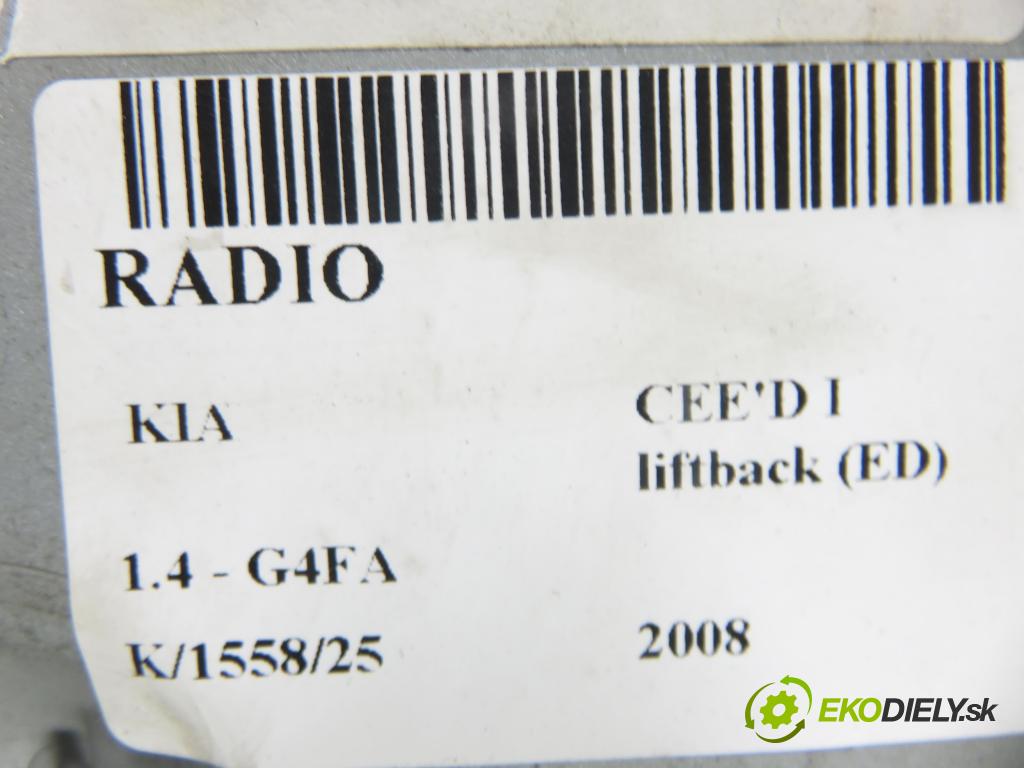 KIA CEE'D liftback (ED) HB 2008 80,00 1.4 16V 109 - G4FA 1396,00 RADIO CD X961401H000