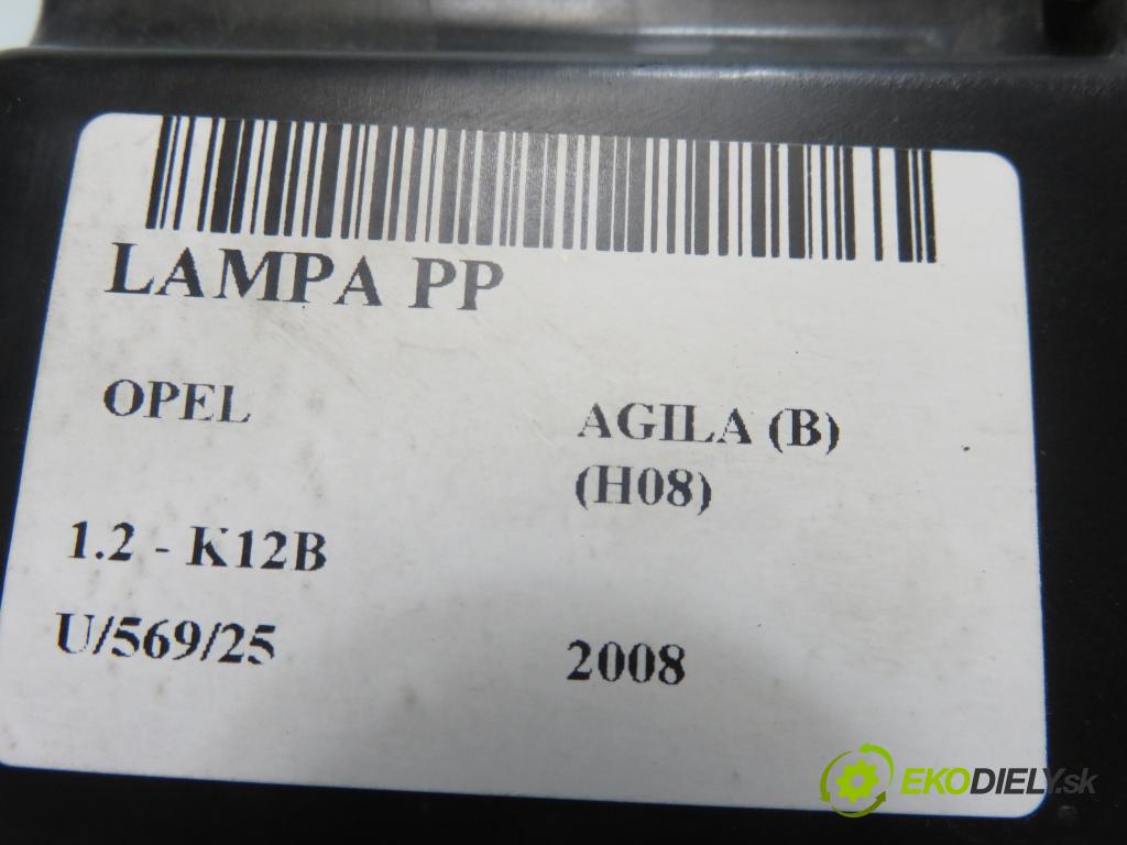 OPEL AGILA (B) (H08) HB 2008 0,00 1.2 - K12B 1242,00 Svetlo PP 